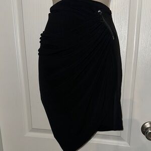 Gabrielle Union Elegant Black Draped Skirt